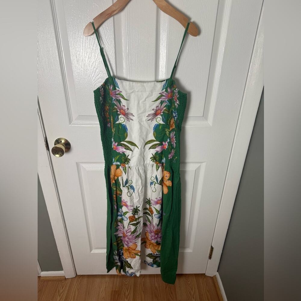 Farm Rio Off-White Sweet Bloom Dreamscape Midi Dress L - Picture 3 of 11